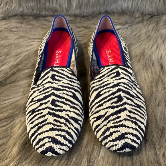 Rothy's Black and White Zebra Print Loafers Size 7.5 - Picture 7 of 13
